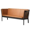FDB Møbler J149 Sofa Schwarz/Cognac Outlet