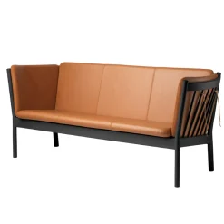 FDB Møbler J149 Sofa Schwarz/Cognac Outlet