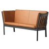 FDB Møbler J148 Sofa Schwarz/Cognac Fashion