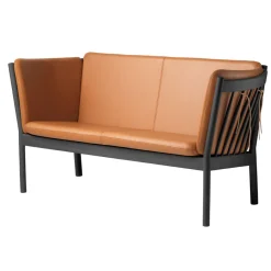 FDB Møbler J148 Sofa Schwarz/Cognac Fashion