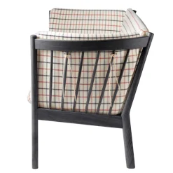 FDB Møbler J149 Sofa Schwarz/Rot kariert Online