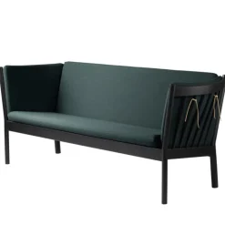 FDB Møbler J149 Sofa 3-Sitzer Schwarze Eiche/Dunkelgrün Outlet