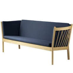 FDB Møbler J149 Sofa 3-Sitzer Eiche/Dunkelblau Online