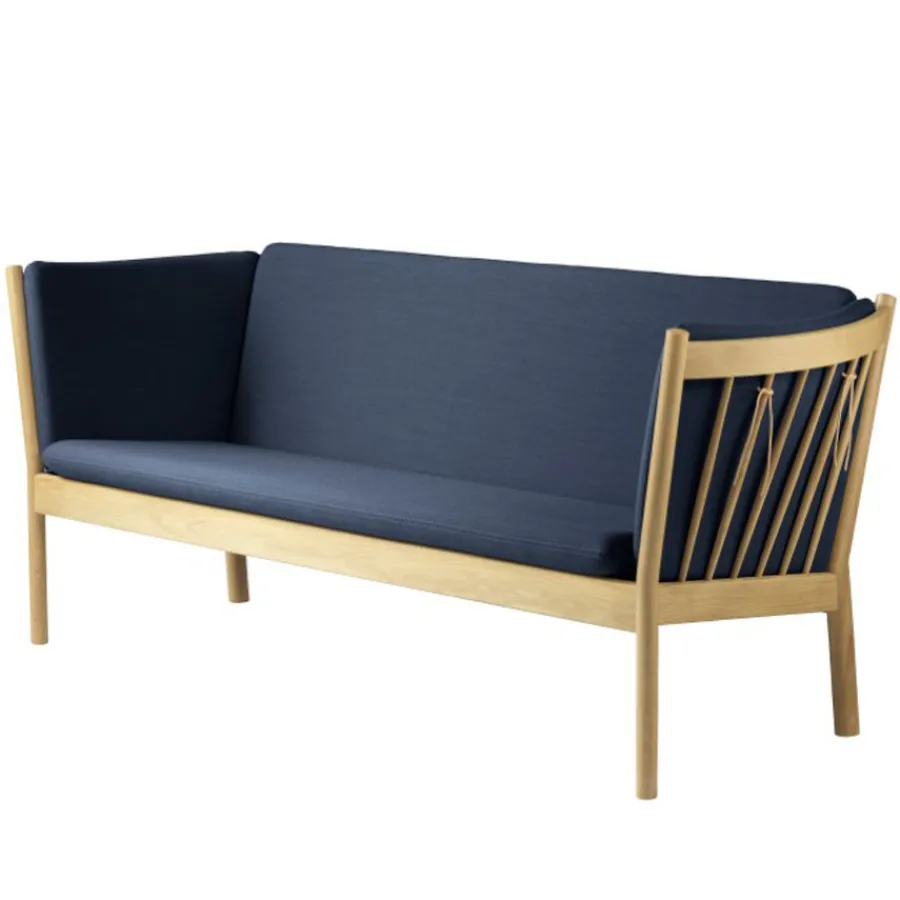 FDB Møbler J149 Sofa 3-Sitzer Eiche/Dunkelblau Online