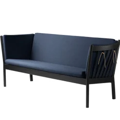 FDB Møbler J149 Sofa 3-Sitzer Schwarze Eiche/Dunkelblau Online