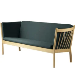FDB Møbler J149 Sofa 3-Sitzer Eiche/Dunkelgrün Best