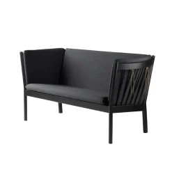 FDB Møbler J148 Sofa 2-Sitzer Schwarze Eiche/Dunkelgrau Best