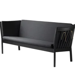 FDB Møbler J149 Sofa 3-Sitzer Schwarze Eiche/Dunkelgrau Sale