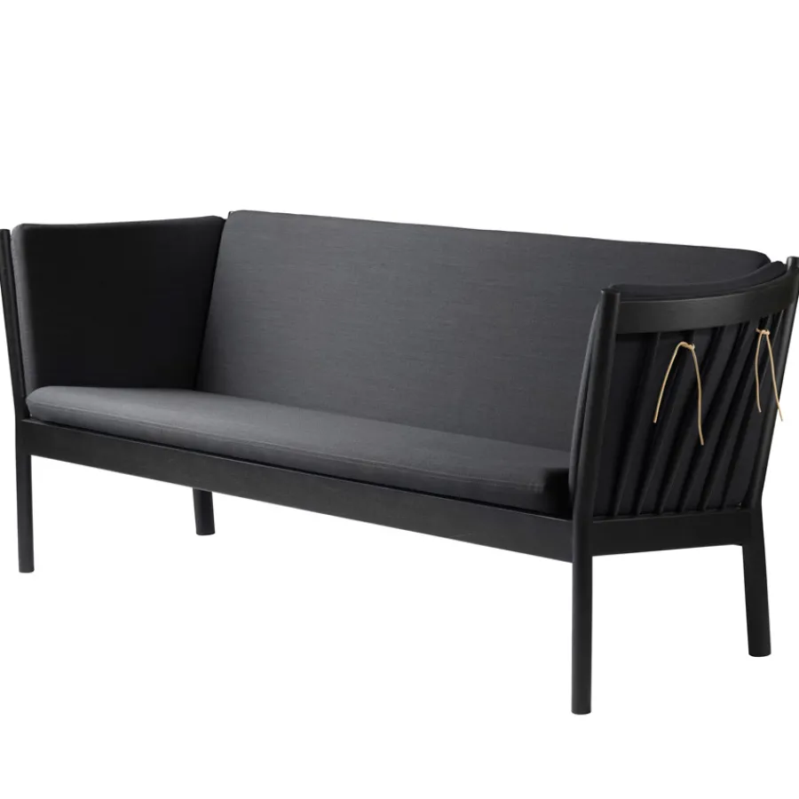FDB Møbler J149 Sofa 3-Sitzer Schwarze Eiche/Dunkelgrau Sale