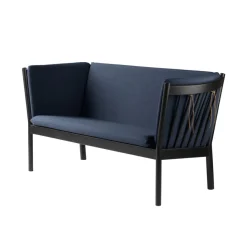 FDB Møbler J148 Sofa 2-Sitzer Schwarze Eiche/Dunkelblau Clearance