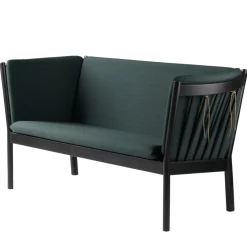 FDB Møbler J148 Sofa 2-Sitzer Schwarze Eiche/Dunkelgrün Fashion