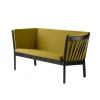 FDB Møbler J148 Sofa 2-Sitzer Schwarze Eiche/Gelb Best
