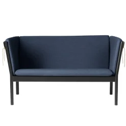 FDB Møbler J148 Sofa 2-Sitzer Schwarze Eiche/Dunkelblau Clearance