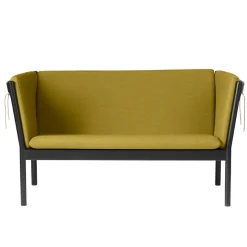 FDB Møbler J148 Sofa 2-Sitzer Schwarze Eiche/Gelb Best