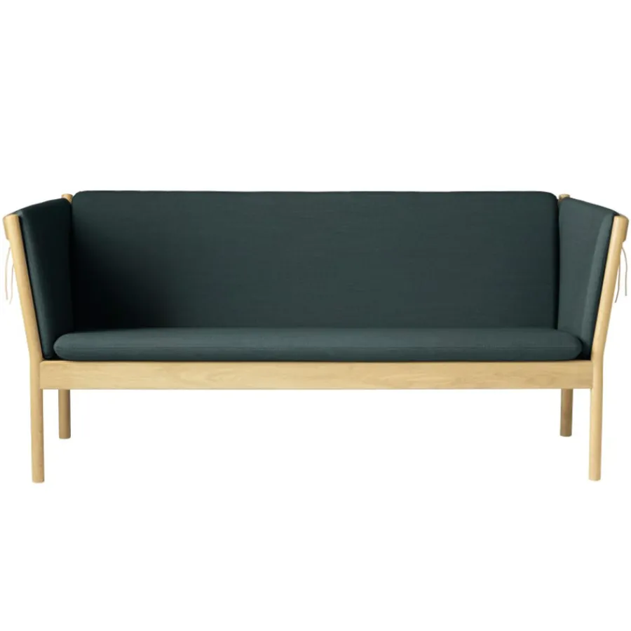 FDB Møbler J149 Sofa 3-Sitzer Eiche/Dunkelgrün Best