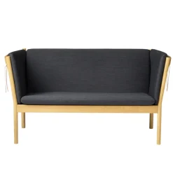 FDB Møbler J148 Sofa 2-Sitzer Eiche/Dunkelgrau Discount