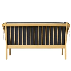FDB Møbler J148 Sofa 2-Sitzer Eiche/Dunkelgrau Discount
