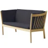 FDB Møbler J148 Sofa 2-Sitzer Eiche lackiert Dark Grey Hot