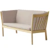FDB Møbler J148 Sofa 2-Sitzer Eiche lackiert Beige Online