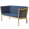 FDB Møbler J148 Sofa 2-Sitzer Eiche lackiert Dark Blue New