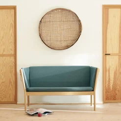 FDB Møbler J148 Sofa 2-Sitzer Eiche lackiert Green Hot