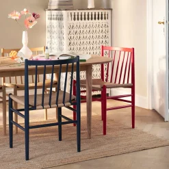FDB Møbler J80 Stuhl Buche Ruby Red Best