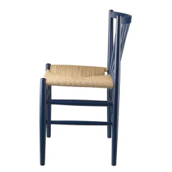 FDB Møbler J80 Stuhl Buche Steel Blue New