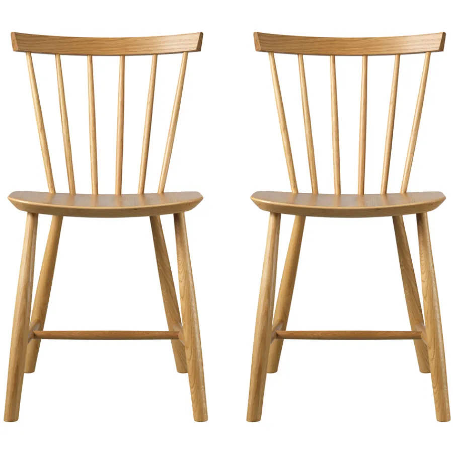 FDB Møbler J46 Stuhl Eiche Natur Geölt Nordic Swan Ecolabel 2er-Set Discount