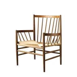 FDB Møbler J82 Stuhl geräucherte Eiche/Natur Gurtband Discount
