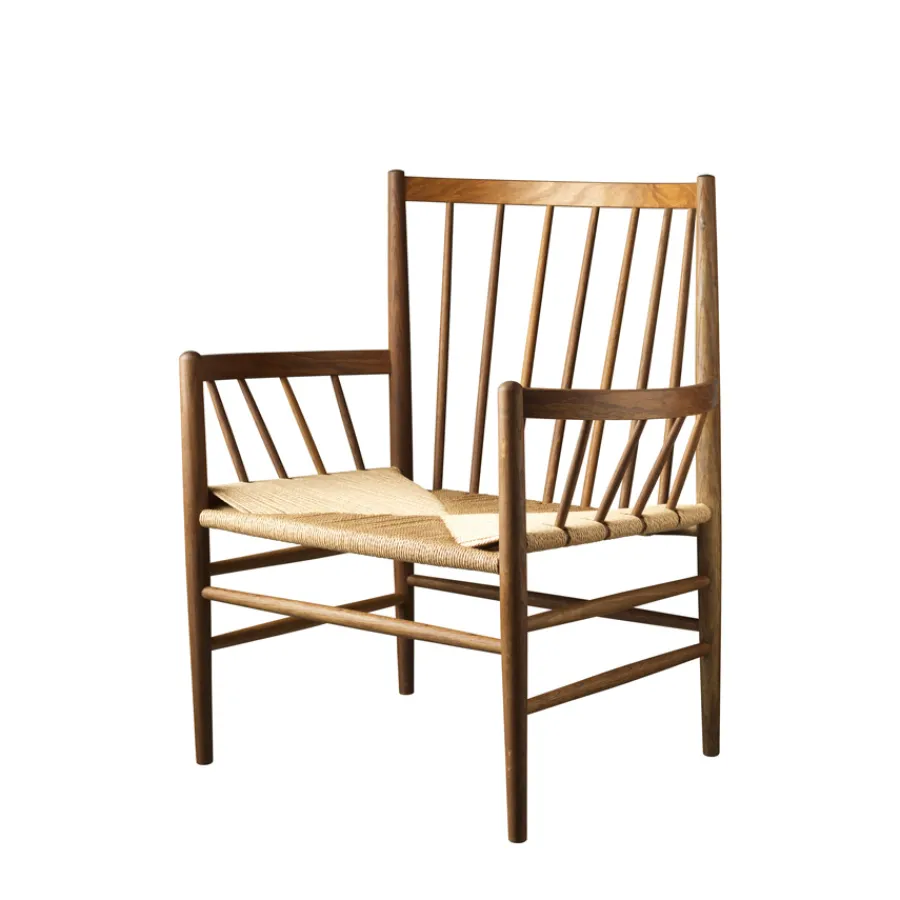 FDB Møbler J82 Stuhl geräucherte Eiche/Natur Gurtband Discount
