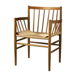 FDB Møbler J81 Stuhl geräucherte Eiche geölt/Natur Gurtband Outlet