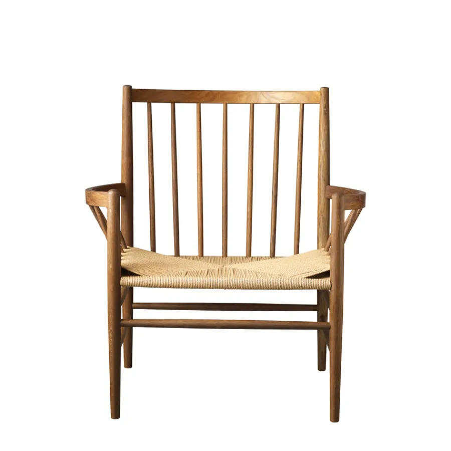 FDB Møbler J82 Stuhl geräucherte Eiche/Natur Gurtband Discount