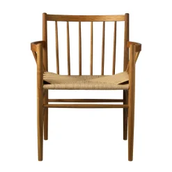 FDB Møbler J81 Stuhl geräucherte Eiche geölt/Natur Gurtband Outlet