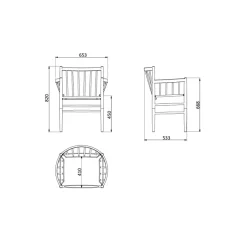 FDB Møbler J81 Stuhl geräucherte Eiche geölt/Natur Gurtband Outlet