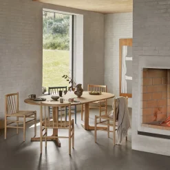 FDB Møbler J80 Stuhl Natur, geölt Nordic Swan Ecolabel New