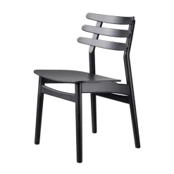 FDB Møbler J48 Stuhl Schwarz/Schwarz Furniersitz Best