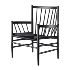 FDB Møbler J82 Stuhl Schwarz/Schwarz Fashion