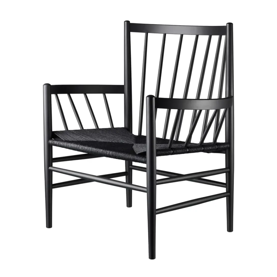 FDB Møbler J82 Stuhl Schwarz/Schwarz Fashion