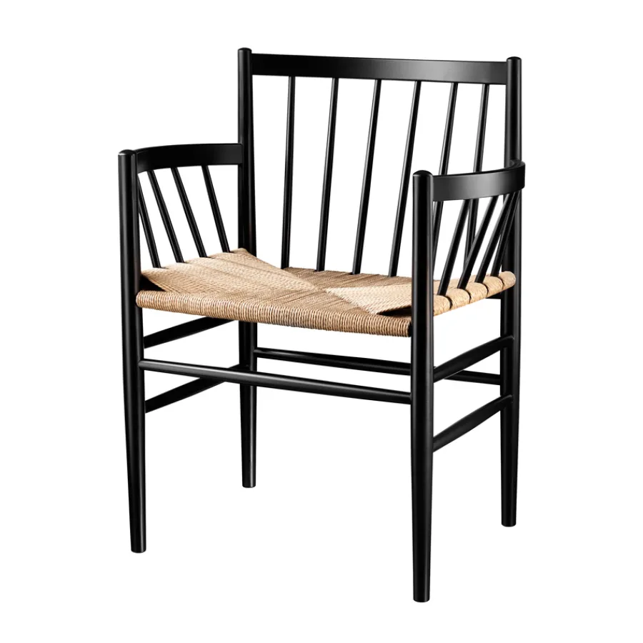 FDB Møbler J81 Stuhl Schwarz/Natur Nordic Swan Ecolabel Sale