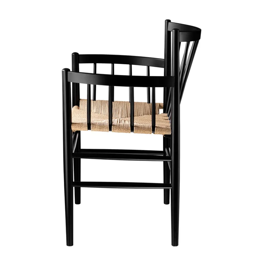 FDB Møbler J81 Stuhl Schwarz/Natur Nordic Swan Ecolabel Sale