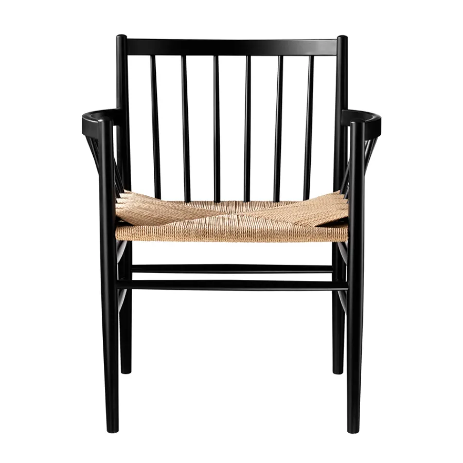 FDB Møbler J81 Stuhl Schwarz/Natur Nordic Swan Ecolabel Sale