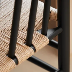 FDB Møbler J80 Stuhl Schwarz/Natur Nordic Swan Ecolabel Clearance
