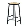 FDB Møbler J165C Hocker Schwarz/Natur New