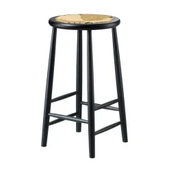 FDB Møbler J165C Hocker Schwarz/Natur New