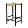FDB Møbler J164C Hocker Schwarz/Natur Fashion