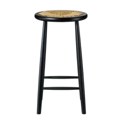 FDB Møbler J165C Hocker Schwarz/Natur New
