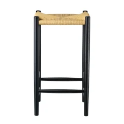 FDB Møbler J164C Hocker Schwarz/Natur Fashion