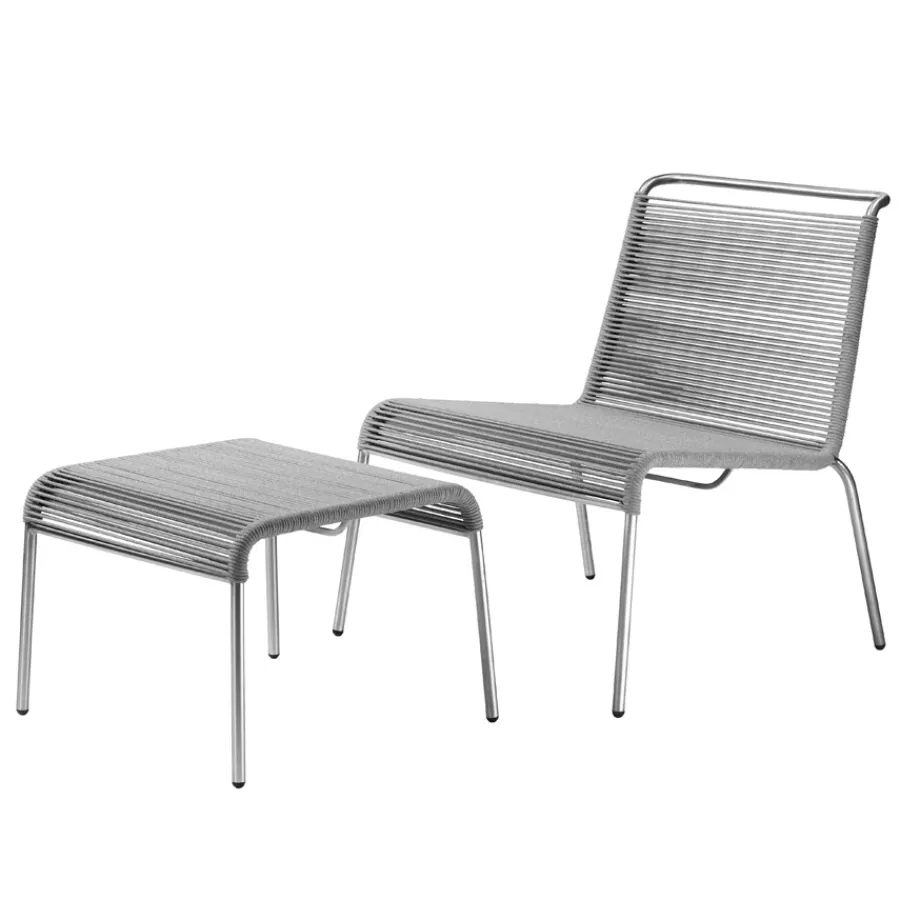 FDB Møbler M20S - Teglgård Fußhocker Metall / Light Grey Fashion