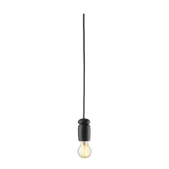FDB Møbler U1 - Hiti Deckenlampe Schwarz/Schwarzes Kabel New