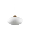 FDB Møbler U3 - Hiti Pendulum Deckenlampe Natur, Opales Glas, Weißes Kabel Hot